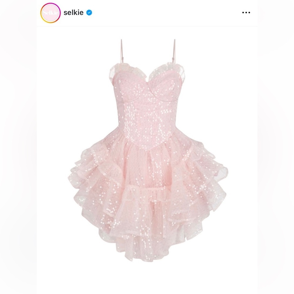 NWT Selkie Pink Sparkling Liasons Mini Corset Dress Dress & shorts Size XL